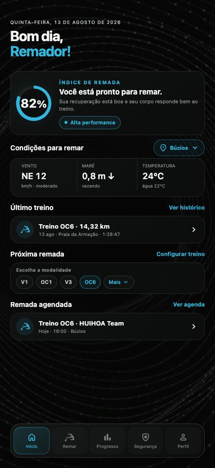 Tela inicial do VA'A PADDLE